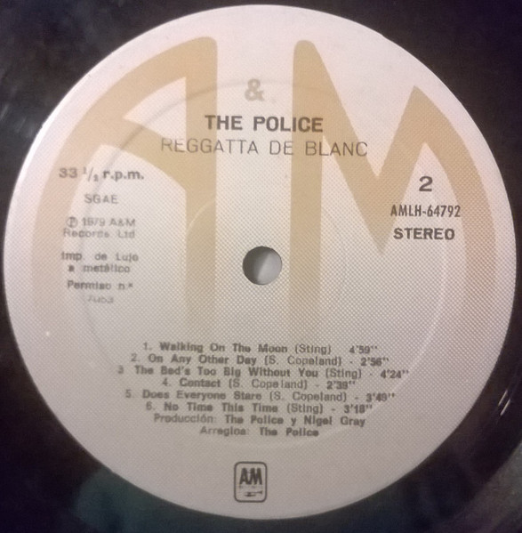 The Police - Reggatta De Blanc | A&M Records (AMLH 64792) - 4
