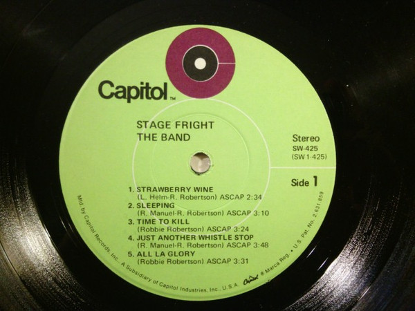 The Band - Stage Fright | Capitol Records (SW-425) - 3