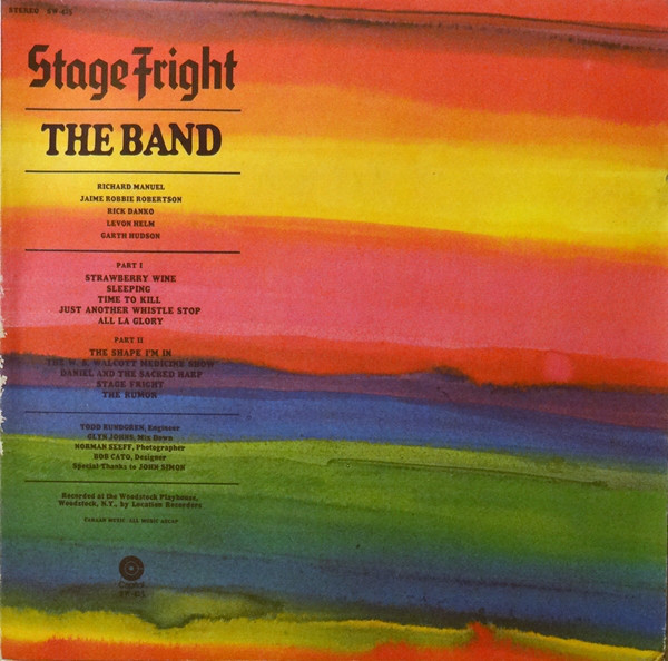 The Band - Stage Fright | Capitol Records (SW-425)