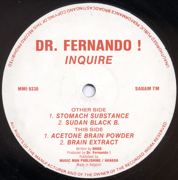 Dr. Fernando! - Inquire | Music Man Records (MMI 9330)