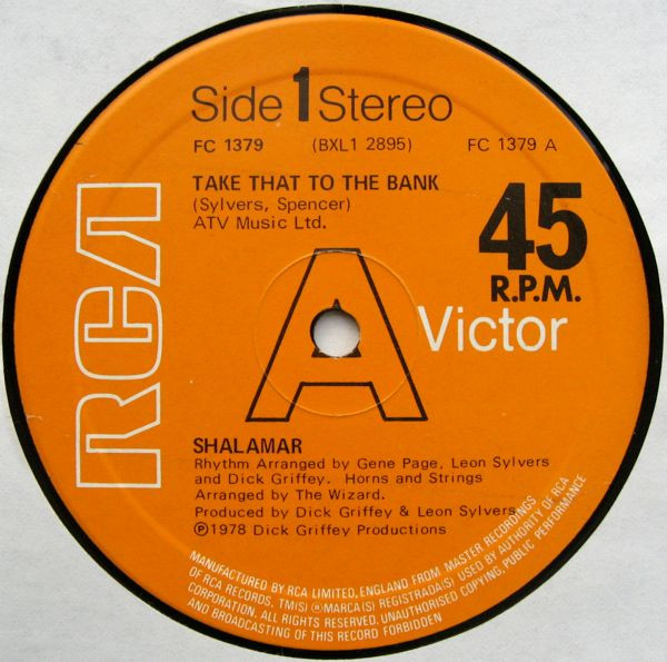 Shalamar - Take That To The Bank | RCA Victor (FC 1379)