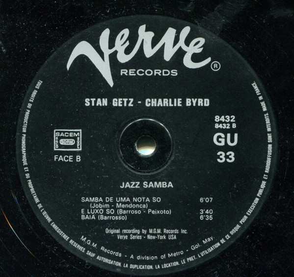 Stan Getz / Charlie Byrd - Jazz Samba | Verve Records (V6-8432) - 3
