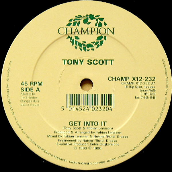 Tony Scott - Get Into It / That's How I'm Living / The Chief | Champion (CHAMP X12-232) - 3 Tony Scott - Get Into It / That's How I'm Living / The Chief | Champion (CHAMP X12-232) - 3