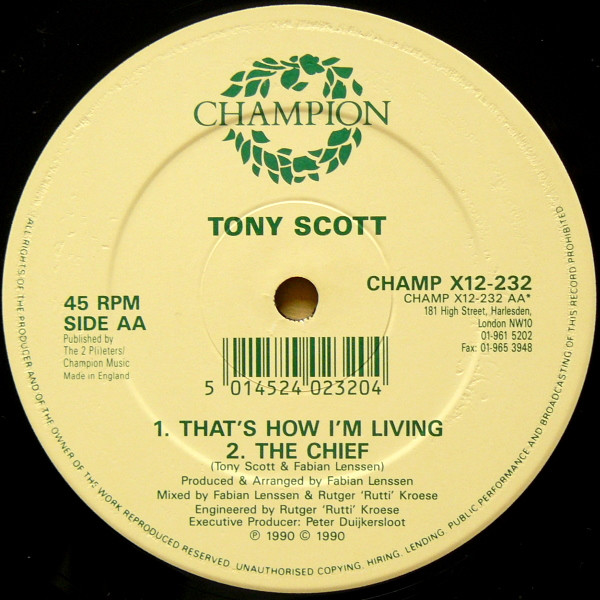 Tony Scott - Get Into It / That's How I'm Living / The Chief | Champion (CHAMP X12-232) - 4 Tony Scott - Get Into It / That's How I'm Living / The Chief | Champion (CHAMP X12-232) - 4